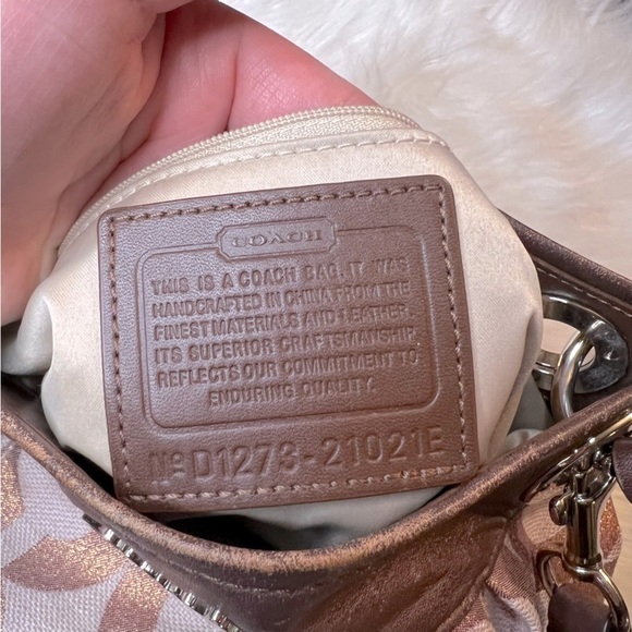 Coach Ashley Op Art Metallic Crossbody Bag - Picture 4 of 11